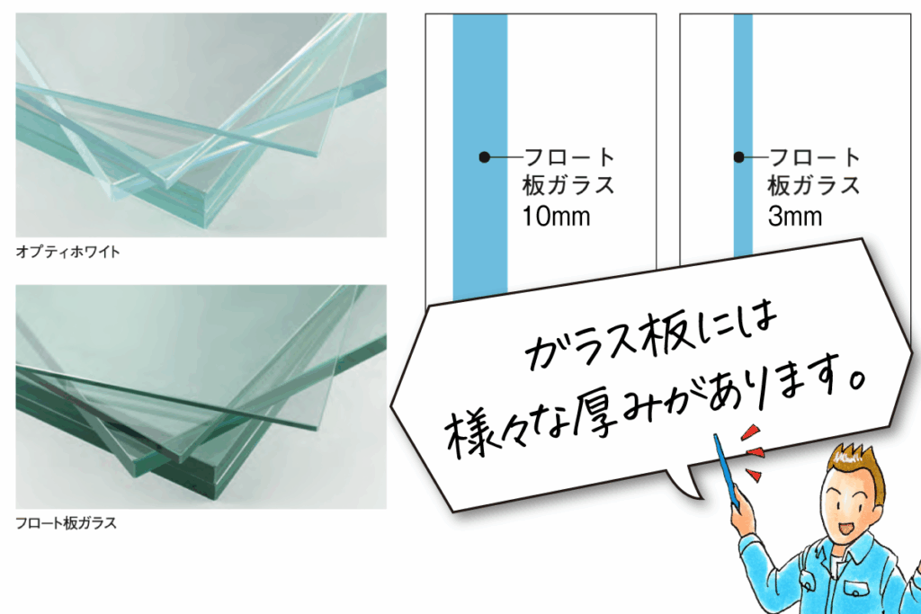 ガラスの厚み